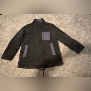 Madewell Sherpa Fleece Jacket – Size XXS | Olive Green